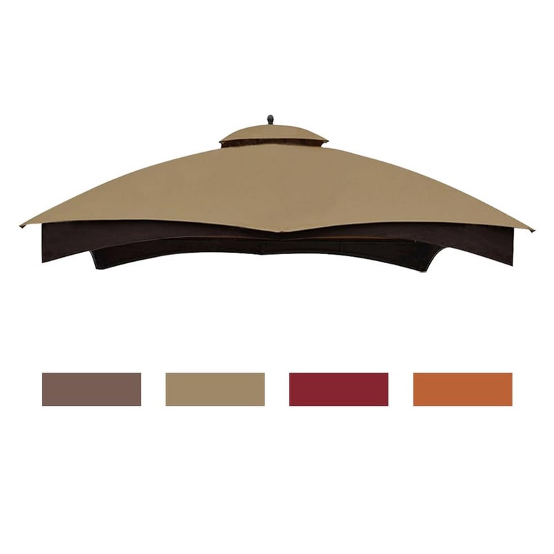 Eurmax USA High Performance Replacement Canopy Top for Lowe's Allen Roth Heavy Duty Gazebo Roof Gazebo Top with Air Vent 10X12 Cover #GF-12S004B-1, Replacement Top Only (Khaki) - Image 1