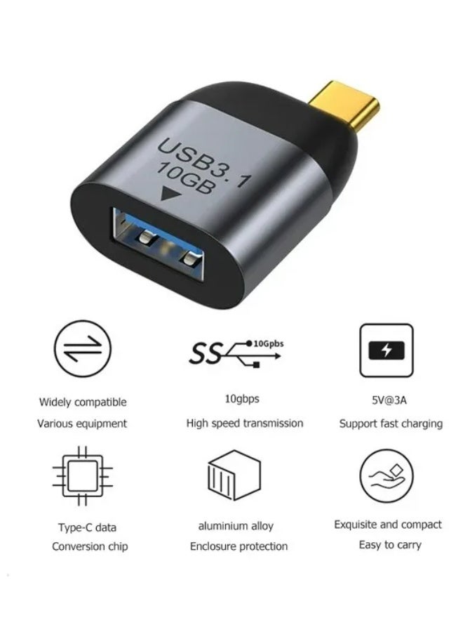 Haing USB-C 3.1 MALE TO USB-A FEMALE OTG ADAPTER USB3.1 GEN 2 10GBPS - Image 4