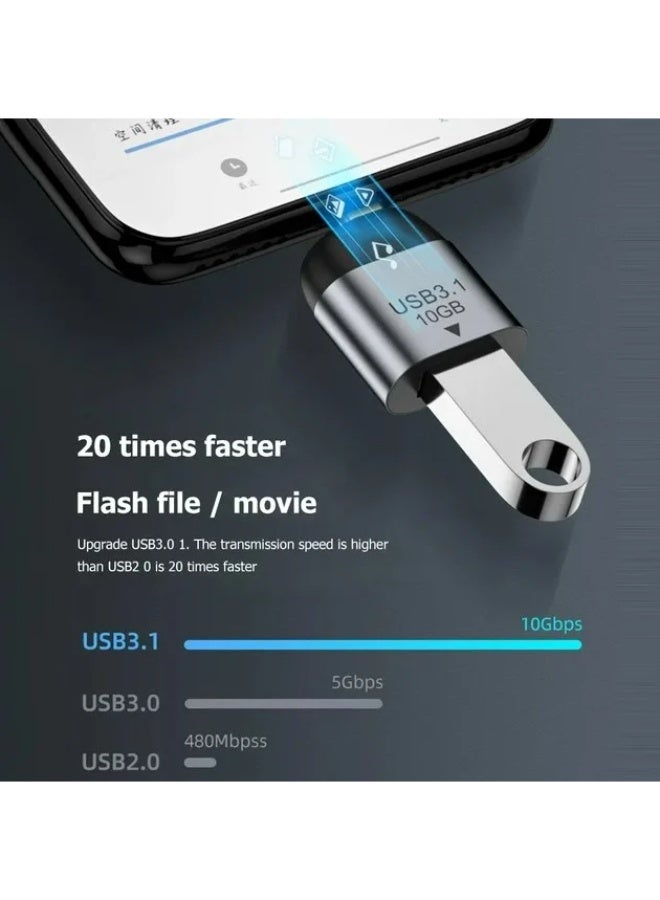 Haing USB-C 3.1 MALE TO USB-A FEMALE OTG ADAPTER USB3.1 GEN 2 10GBPS - Image 3