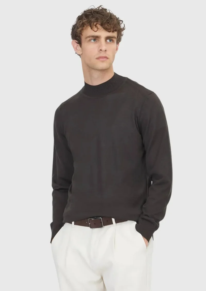 RAMSEY Brown Knitwear Sweatshirt