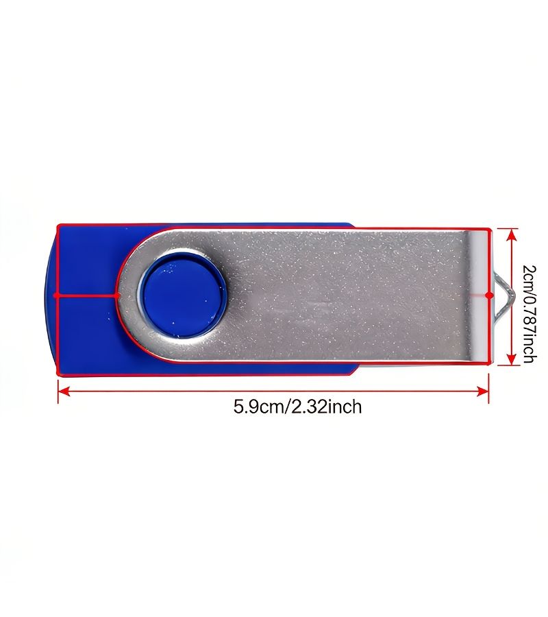 10 فلاشة USB 2.0 حمراء قابلة للدوران 2GB هدية مع مشبك وشعار مخصص - Image 2