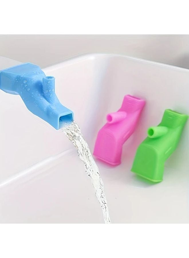 3 قطع واقي رذاذ سيليكون ممتد للحنفية مع موصل خرطوم مرن ألوان مختلطة - Image 1