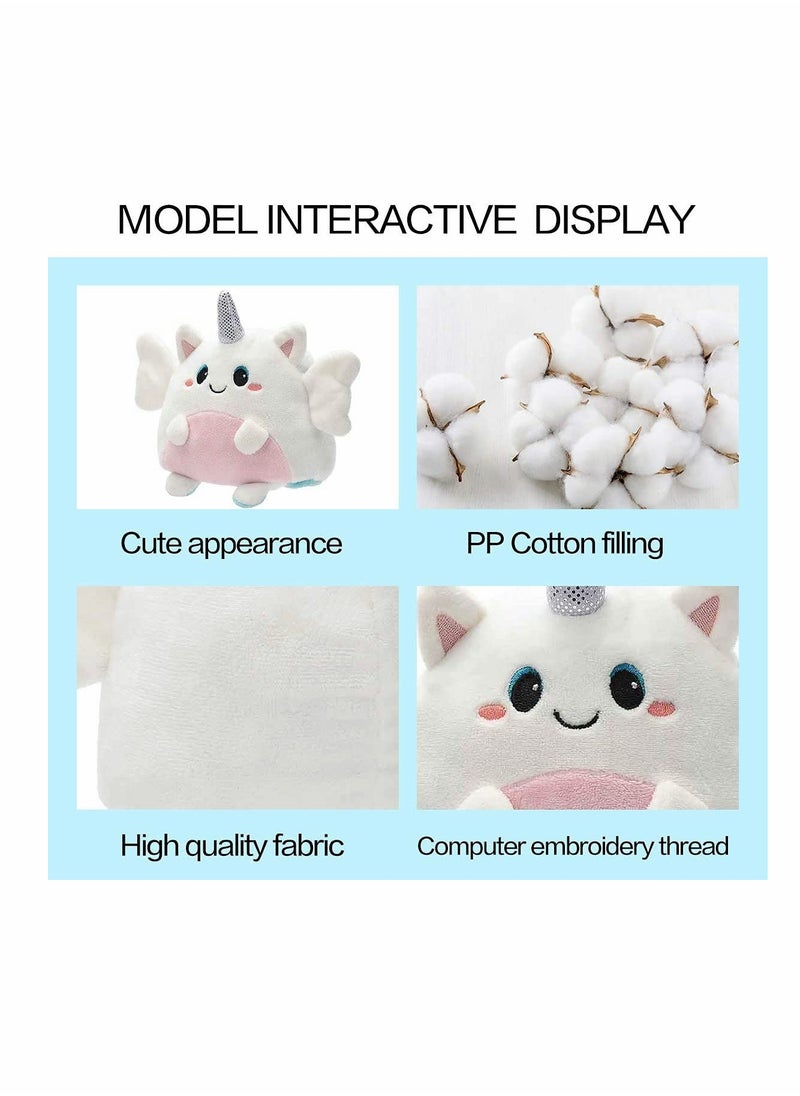 Excefore - Reversible Plush Toys, Plushies Whale Unicorn Plush Vivid Expression Cat Mood Plushie Stuffed for Adult Kids Girl Boy Birthday Gift - Image 1