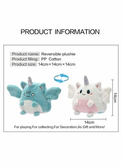 Excefore Reversible Plush Toys, Plushies Whale Unicorn Plush Vivid Expression Cat Mood Plushie Stuffed for Adult Kids Girl Boy Birthday Gift  - Image 5