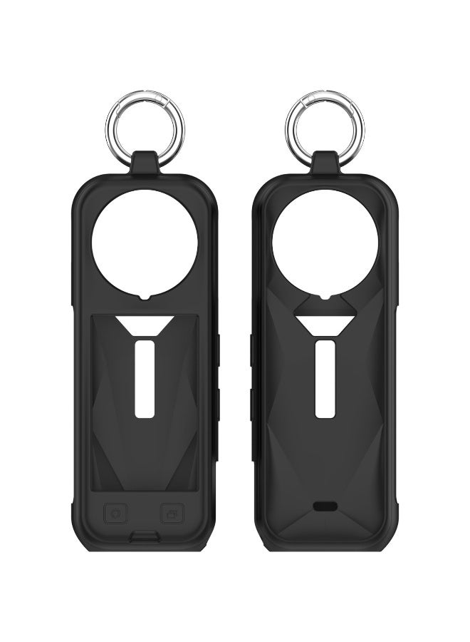 Case Cover Compatible with Insta360 X5 Soft Anti Drop Silicone Replacement Protective Cases Camera Accessories(Black) - Image 3