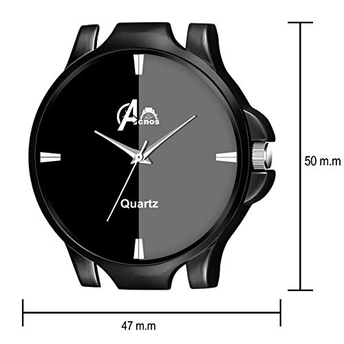 Acnos® Premium Luxury Stainless Steel Analogue Women's Watch(Black Dial Mens Standard Colored Strap) - Image 3