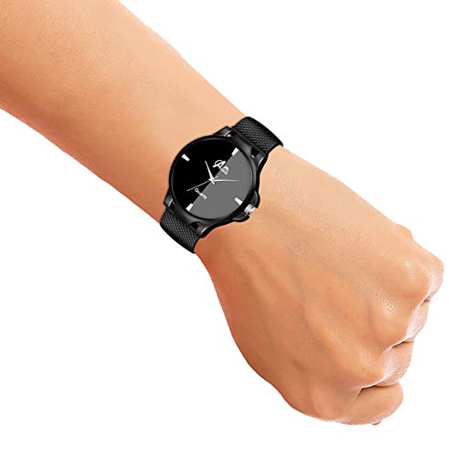 Acnos® Premium Luxury Stainless Steel Analogue Women's Watch(Black Dial Mens Standard Colored Strap) - Image 5