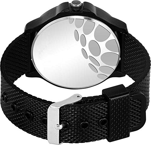 Acnos® Premium Luxury Stainless Steel Analogue Women's Watch(Black Dial Mens Standard Colored Strap) - Image 4