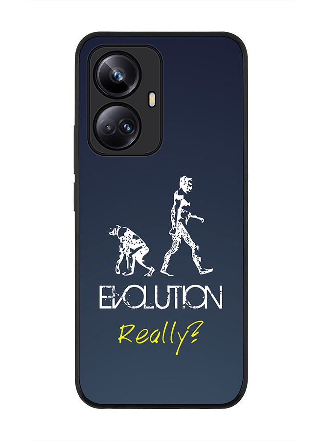 Stylizedd Rugged Black edge case for Realme 10 Pro Plus 5G Slim fit Soft Case Flexible Rubber Edges Anti Drop TPU Gel Thin Cover -  Evolution Really (Grey)  - Image 1