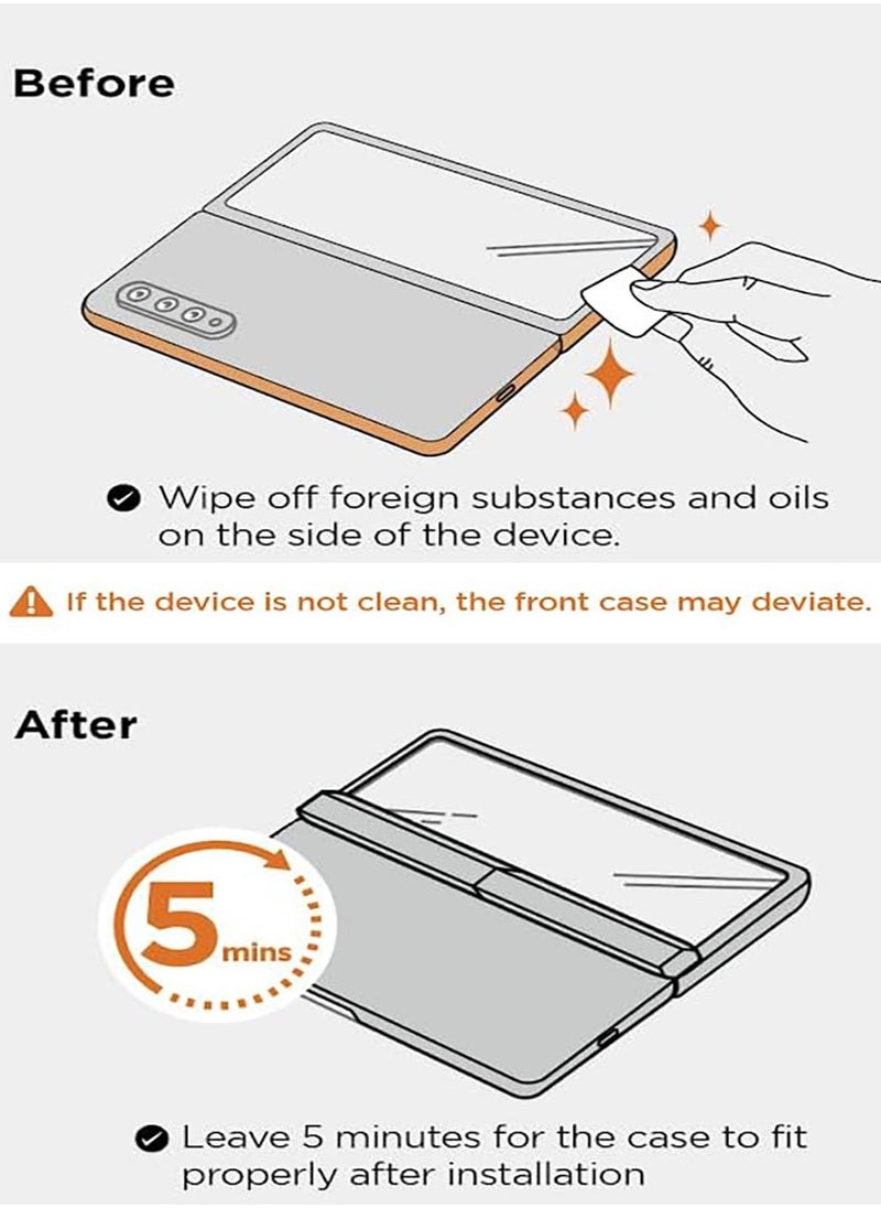 Spigen - Ultra Hybrid Pro Samsung Galaxy Z Fold 6 Case Cover (2024) with [Hinge Protection] - Frost Gray - Image 1