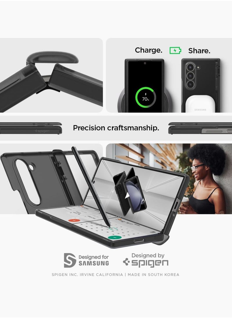 Spigen - Ultra Hybrid Pro Samsung Galaxy Z Fold 6 Case Cover (2024) with [Hinge Protection] - Frost Gray - Image 1