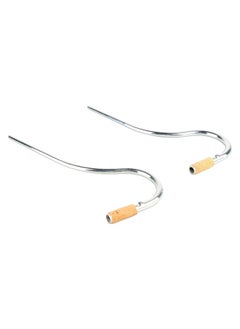 Thoraya 2PCS Bassoon Mouthpieces Silver Plated Curved Neck with Cork Joint Woodwind Instrument Parts  - Image 3