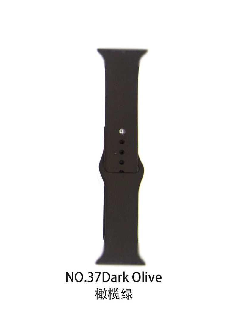 Apple Watch Band 41mm 40mm 38mm Soft Silicone Sport Band Replacement Wrist Strap Compatible for iWatch Apple Watch Series 7/SE/6/5/4/3/2/1 (41mm/40mm/38mm) - Image 2