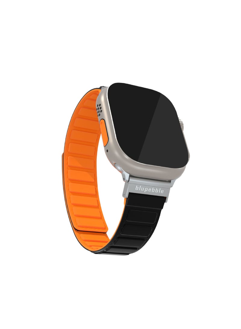 blupebble Silicone Reversible Magnetic Strap for Apple Watch Ultra 49/45/44/42MM Compatible with Series 8 | 7 | 6 | 5 | 4 | 3 | SE (watch not included) - Image 1