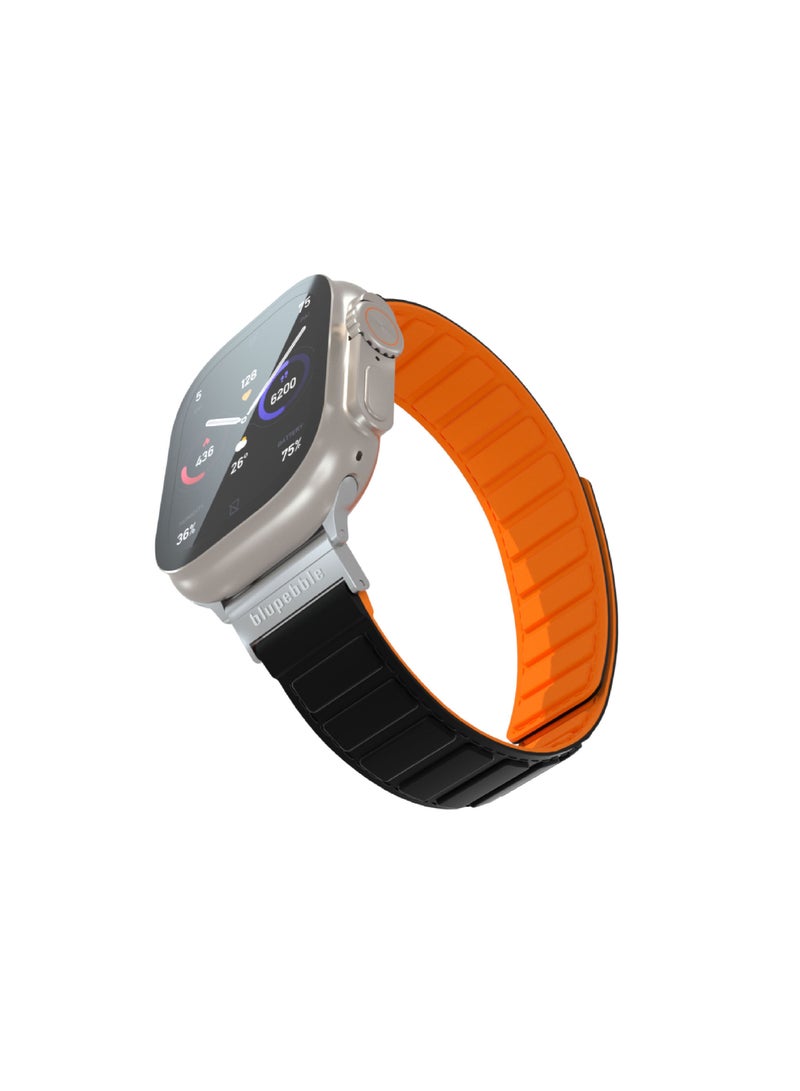 blupebble Silicone Reversible Magnetic Strap for Apple Watch Ultra 49/45/44/42MM Compatible with Series 8 | 7 | 6 | 5 | 4 | 3 | SE (watch not included) - Image 2
