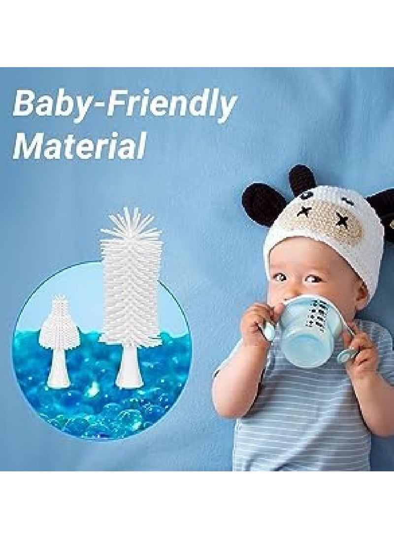 SYOSI Electric Bottle Brush, Electric Baby Bottle Cleaning Brush Kit, Silicone Bottle Brush Set, Rechargeable Cordless Electric Brush, Portable Baby Bottle Brush for Cleaning Bottle and Nipple - Image 4