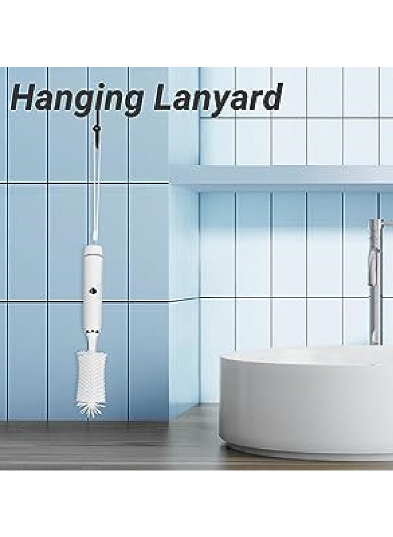 SYOSI Electric Bottle Brush, Electric Baby Bottle Cleaning Brush Kit, Silicone Bottle Brush Set, Rechargeable Cordless Electric Brush, Portable Baby Bottle Brush for Cleaning Bottle and Nipple - Image 5