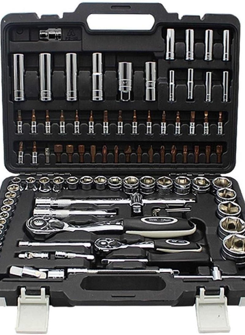 GGOOT Hardware Tool 82pcs the key Combination Ratchet Torque Wrench 1/2 set Auto Repair Hand Tools for Car Kit a set of keys spanners (Color : ZHGJ2018 002H)  - Image 1