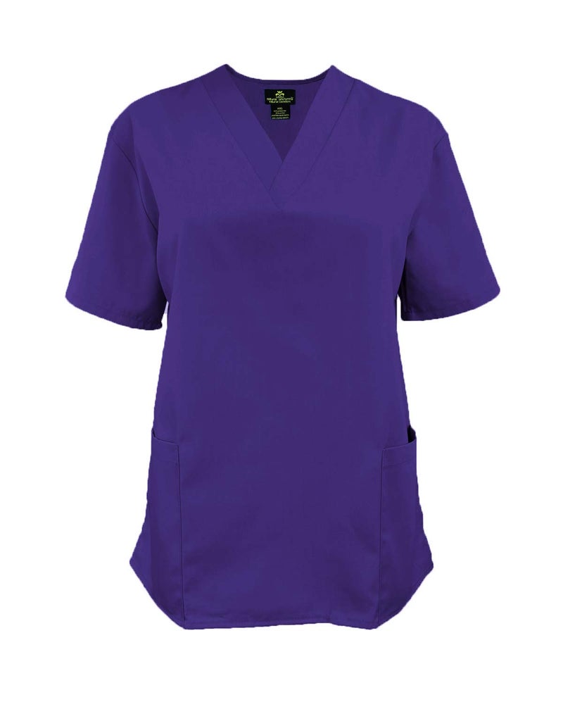 Natural Uniforms Women's Scrub Set - Medical Scrub Top and Pant, Purple, Large - Image 4