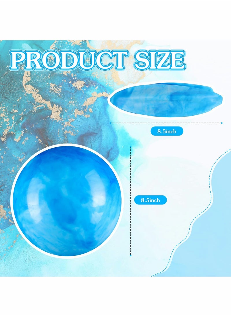 Excefore - Marbleized Bouncy Balls Colorful Inflatable Balls Big Cloud Bouncing Balls PVC Bouncy Play Balls for Adults Pet Party Supplies Beach Playground School Water Fun (Red,Blue,8.5 Inch) 2 Pcs - Image 1