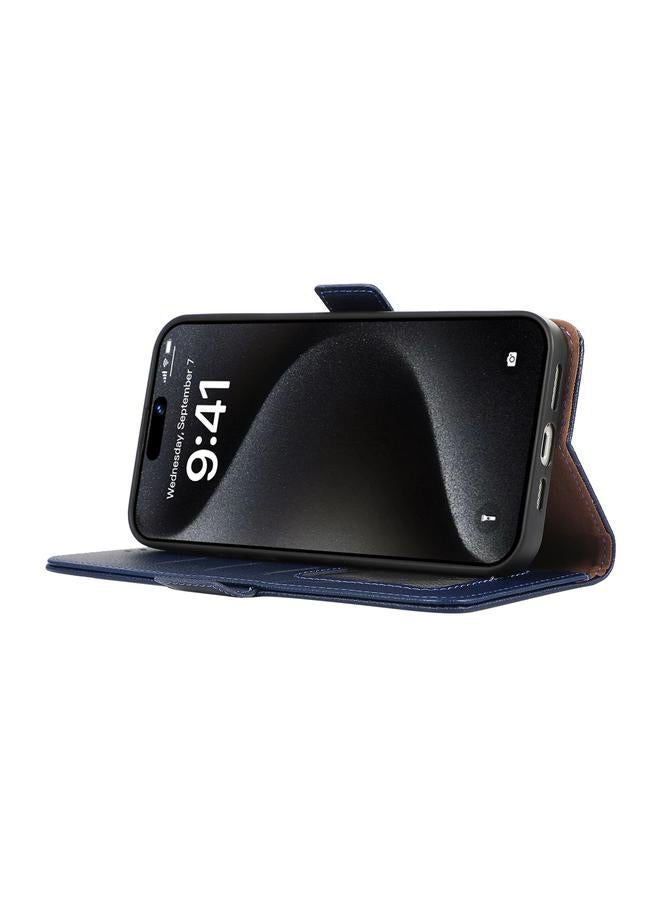 اس-توب جراب هاتف iPhone 12 Pro Max من ABEEL مصنوع من الجلد بنمط الليتشي المغناطيسي الجانبي بتقنية RFID - Image 5