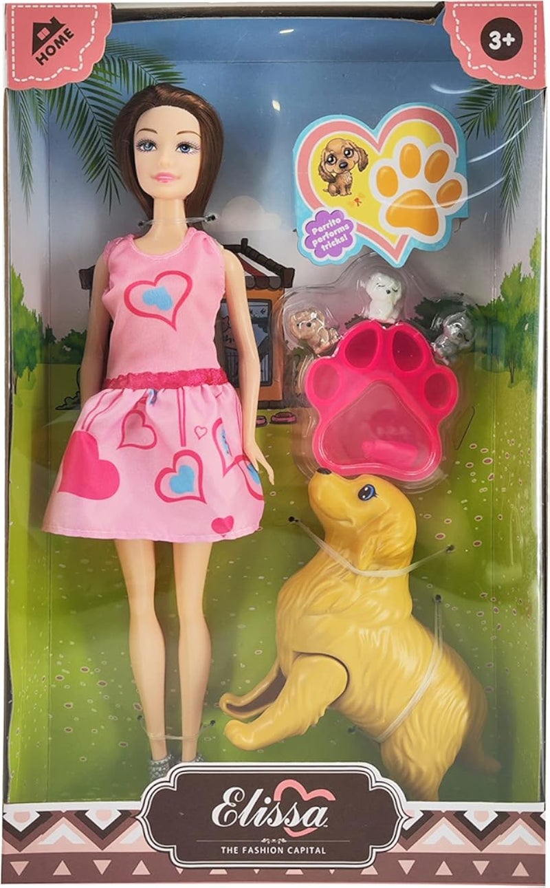 نيكست دمية إليسا الأساسية مقاس 11.5 بوصة من مجموعة "ذا فاشون كابيتال هوم" مع الحيوانات الأليفة - الطراز الثاني