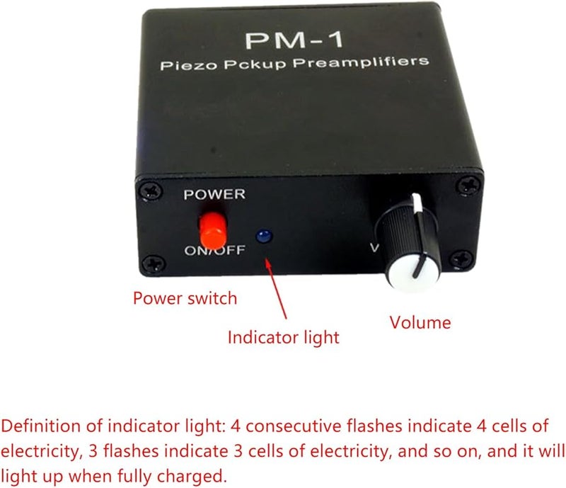Adjustable Guitar Preamp Amplifier High Impedance Preamplifier Circuit Type C DC5V Charging - Image 5