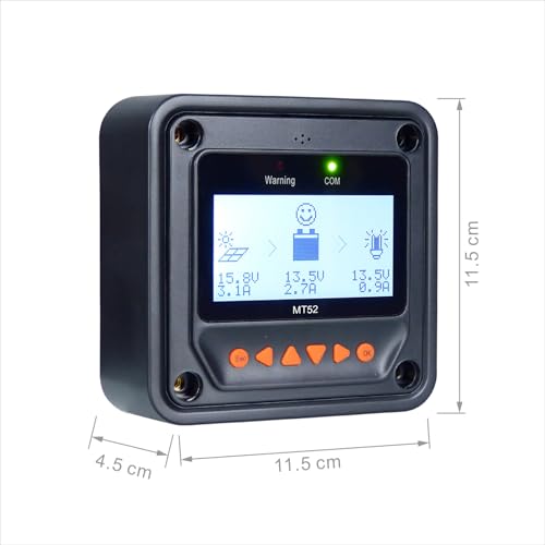 EPEVER 40A MPPT Solar Charge Controller 12V 24V Negative Grounded Backlight LCD Display for Gel Sealed Flooded Lithium (Tracer 4210AN G3+ Remote Meter MT52+ RTS) - Image 5