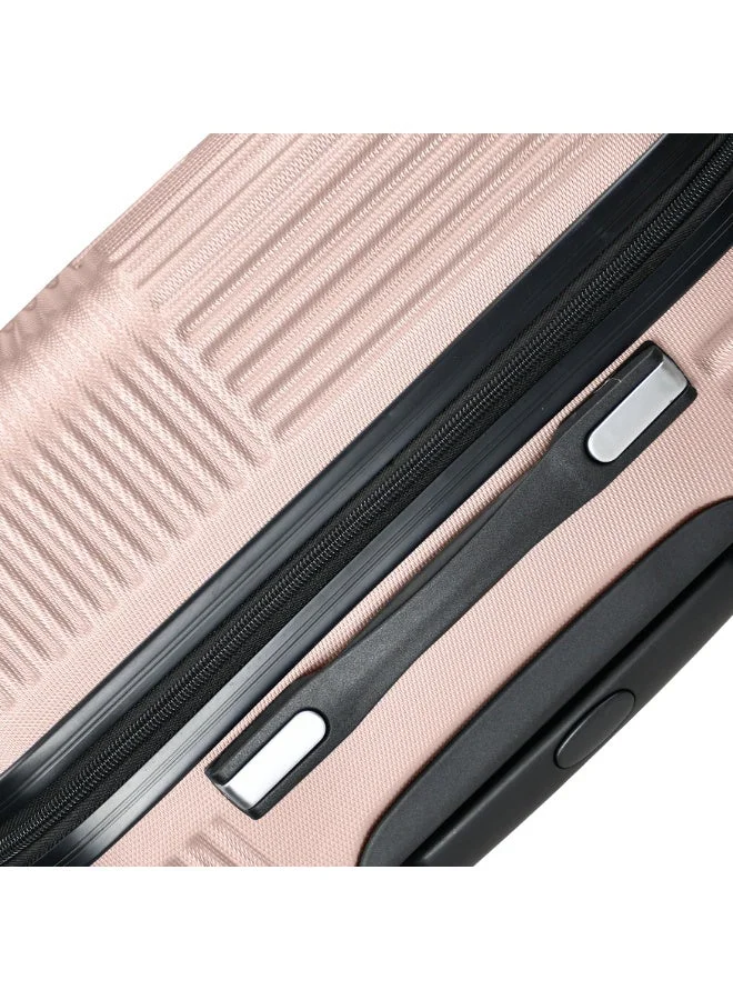 SENATOR Rose Gold Hard Shell Travel Bags Trolley Luggage Set of 3 Piece Suitcase for Unisex ABS Lightweight with 4 Spinner Wheels KH110 Rose Gold  | Best Price UAE