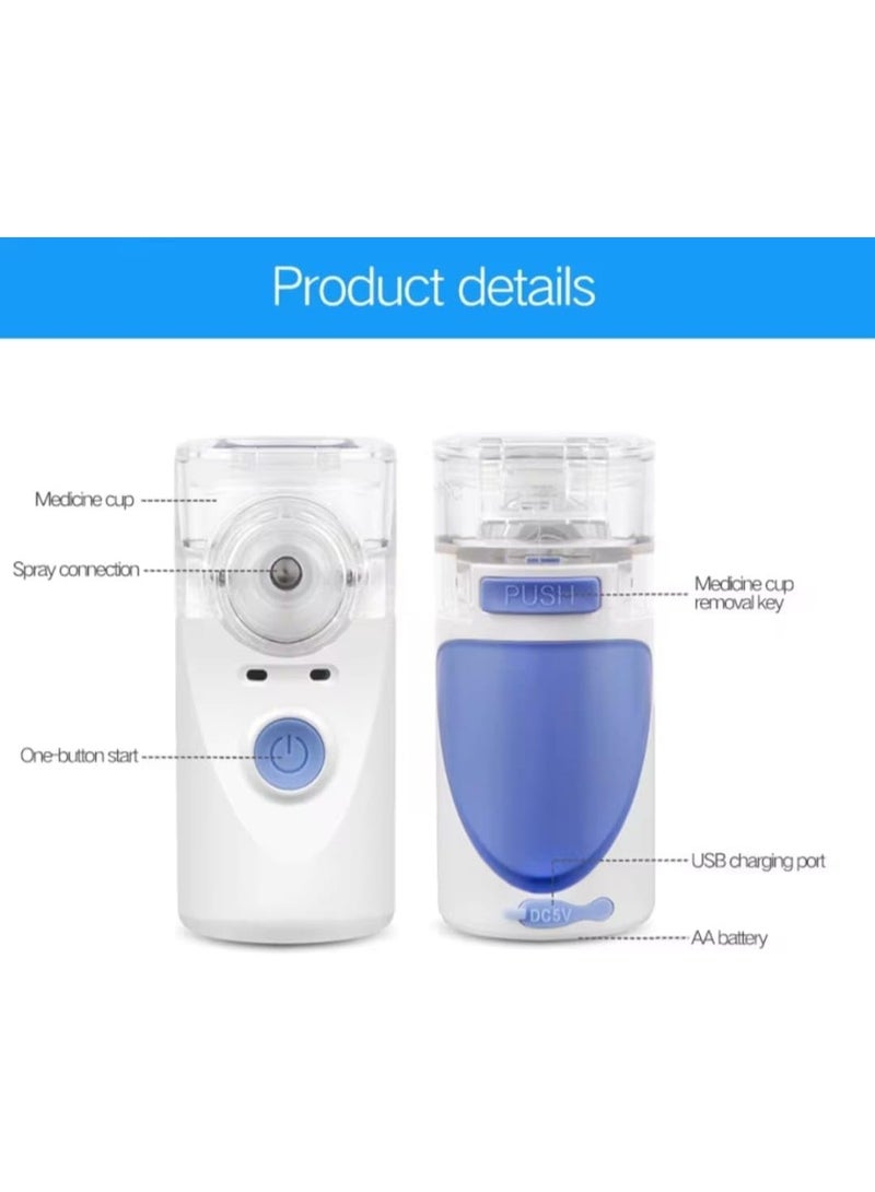 Mini Handheld Portable Nebulizer - Silent Mesh Atomizer for Kids & Adults - High Precision Respiratory Support for Home & Travel (Without Battery) - Image 5