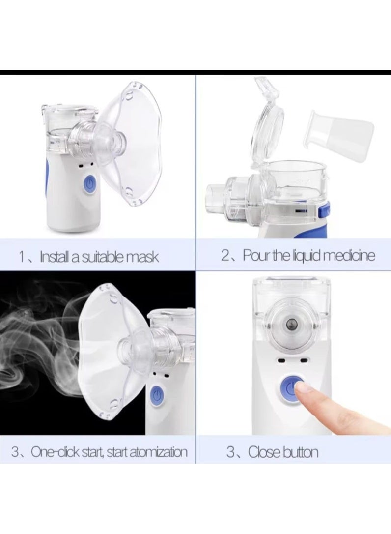 Mini Handheld Portable Nebulizer - Silent Mesh Atomizer for Kids & Adults - High Precision Respiratory Support for Home & Travel (Without Battery) - Image 3