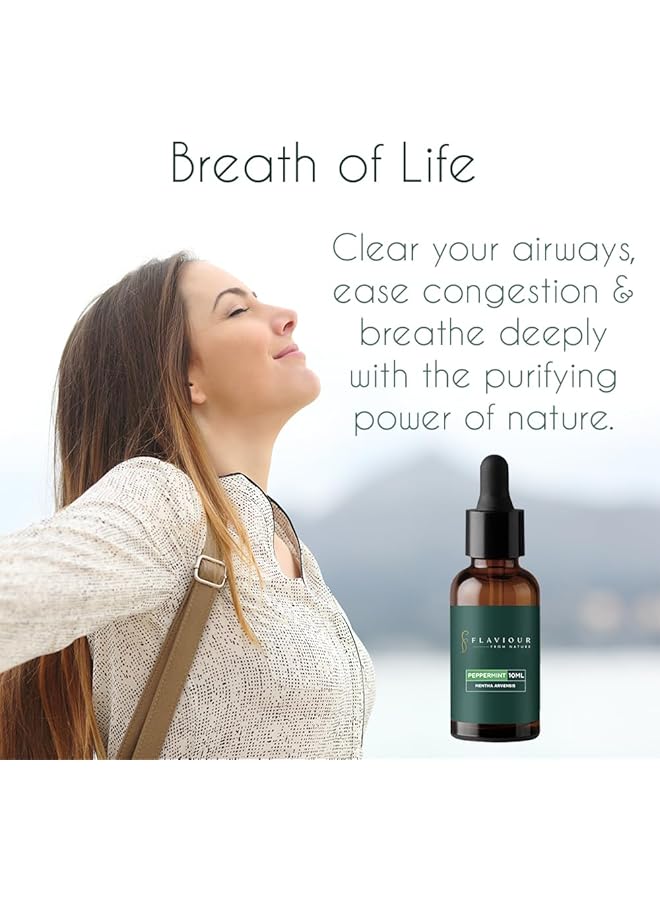 erorex Flavor Peppermint Essential Oil Pure And Natural For Refreshing Mind And Body Hair Fall Control Healthy Scalp Improves Skin Radiance Aromatherapy 10Ml Pack Of 1 Mentha Piperita  - Image 3
