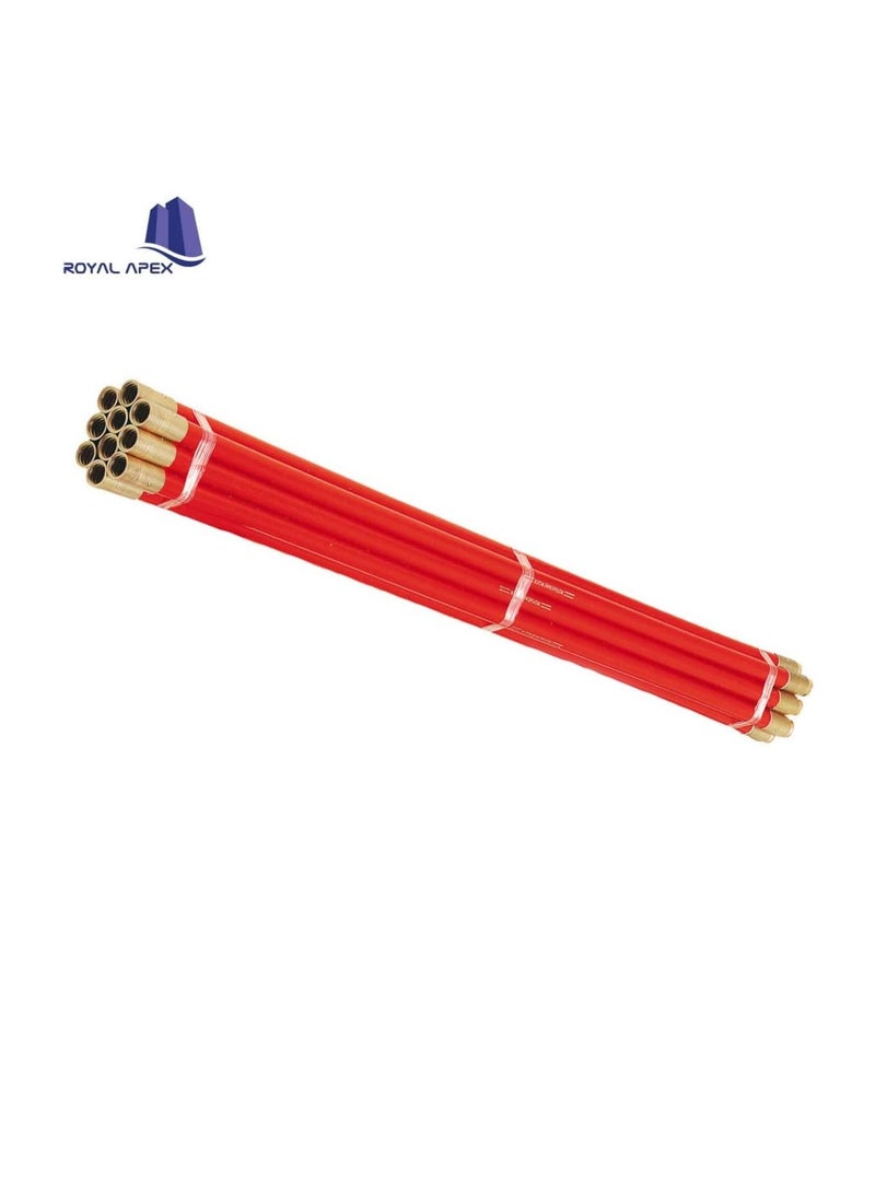 Simple And Safe Way To Remove Obstructions In a Drain Or Pipe Polypropylene And Brass Construction Universal Brass Threaded Joints 10x 3ft Drain Rods Stick.  - Image 3