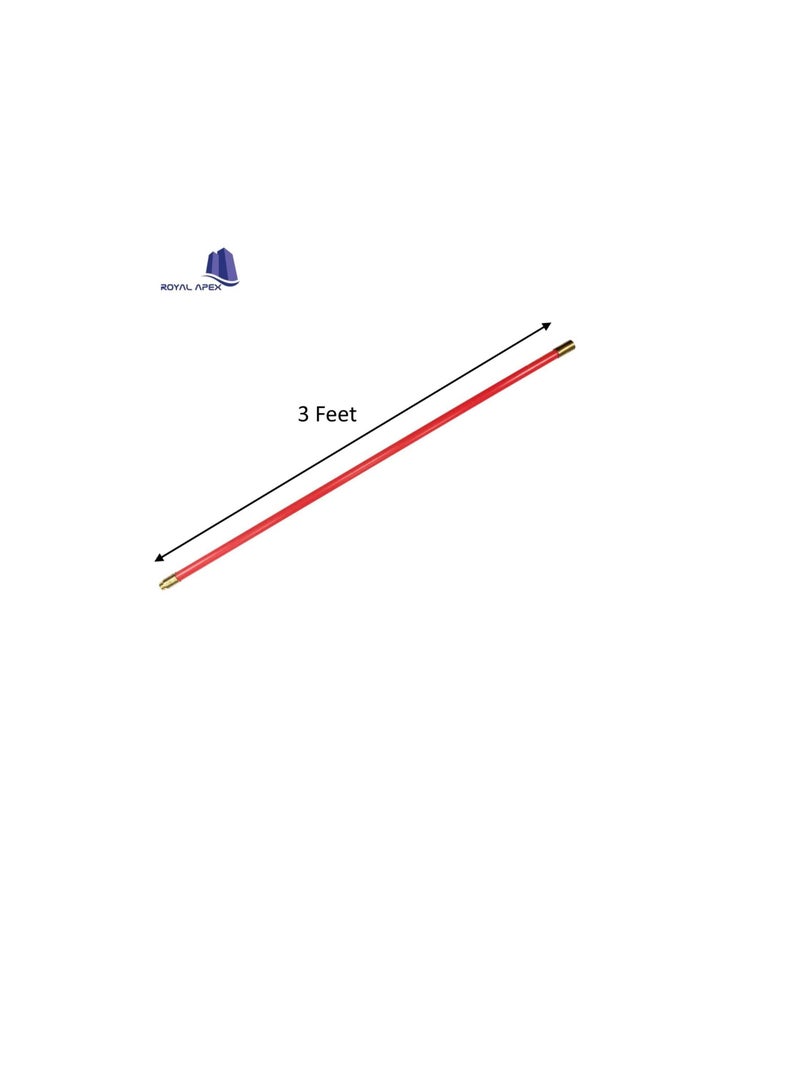 Simple And Safe Way To Remove Obstructions In a Drain Or Pipe Polypropylene And Brass Construction Universal Brass Threaded Joints 10x 3ft Drain Rods Stick.  - Image 2