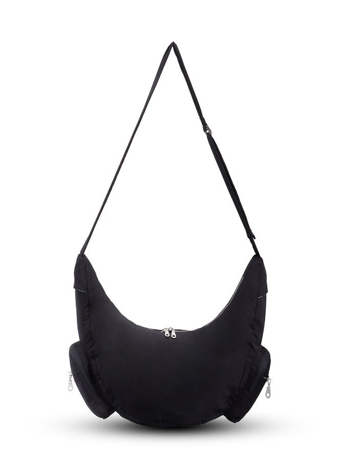 XEYOU Nylon Crossbody Bag for Women and Men Casual Lightweight Crescent Shoulder Hobo Purse With Soft Adjustable Strap - Image 1