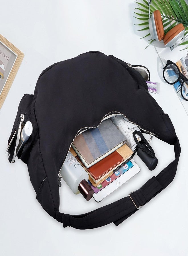 XEYOU Nylon Crossbody Bag for Women and Men Casual Lightweight Crescent Shoulder Hobo Purse With Soft Adjustable Strap - Image 2