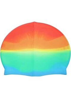 Generic Silicone Swim Cap Modern Design To Add More Beauty For Unisex - Multi Color 