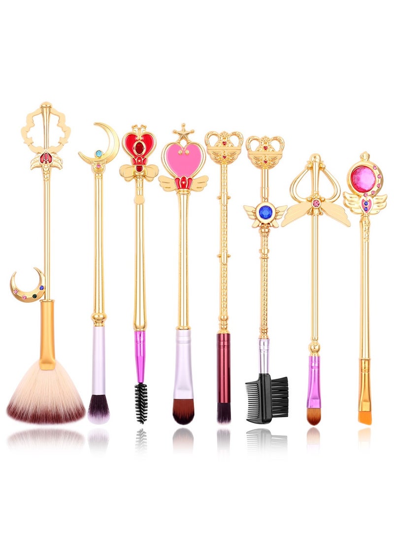 general 8-piece Sailor Moon makeup brush sets anime merchandise girls' holiday gifts can be given to friends and family - Image 1