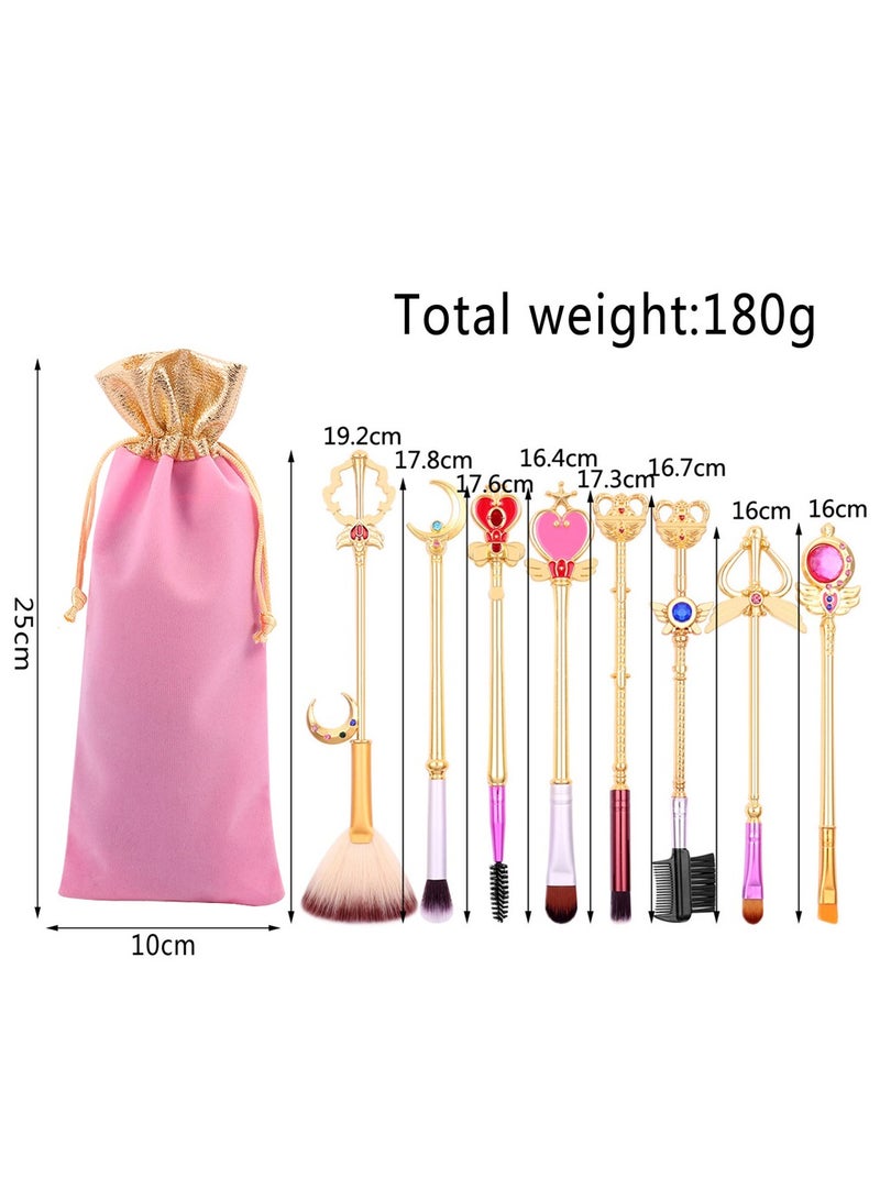 general 8-piece Sailor Moon makeup brush sets anime merchandise girls' holiday gifts can be given to friends and family - Image 2