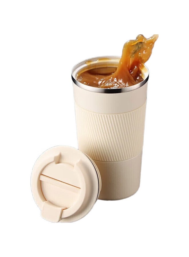 Vanow Insulated Mug Coffee Cup With Ceramic Inner Liner, Portable Car Cup For Men And Women Students, Customizable Engraving Water Bottle - Image 1