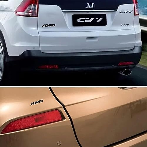 AutoBizarre 3D Raised Black AWD Metal Monogram Emblem Badge Sticker for All Cars & Bikes (Black) - Image 2