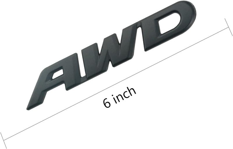 AutoBizarre 3D Raised Black AWD Metal Monogram Emblem Badge Sticker for All Cars & Bikes (Black) - Image 4