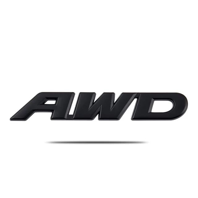 AutoBizarre 3D Raised Black AWD Metal Monogram Emblem Badge Sticker for All Cars & Bikes (Black) - Image 1