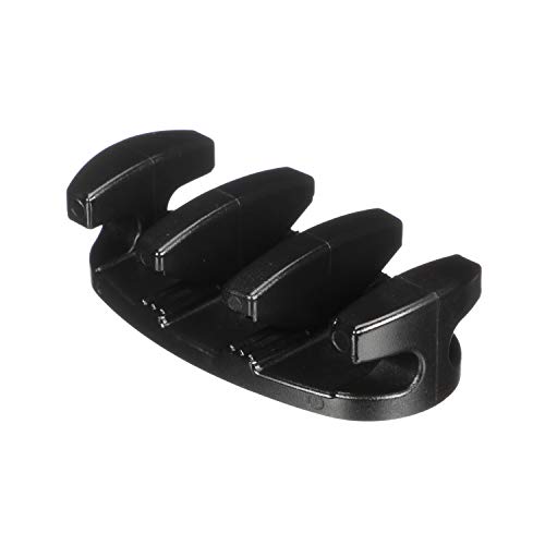 Attwood 11926-7 Zig-Zag Cleats, 3 ½ Inches Long, Nylon, Black, for Rope Up to 3/8-Inch Diameter, Drilled for 2 Fasteners, Pair - Image 2