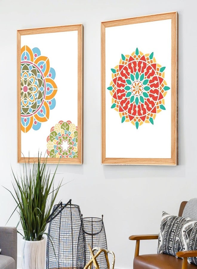Felixcraft Mandala Stencils for Painting, Small Rangoli Stencils for Crafts on Wood Wall Furniture Fabric, Rock Painting Stencils, Great for DIY Projects & Home Decor (4 inch), PS-MANDALA-03-4INCH - Image 5