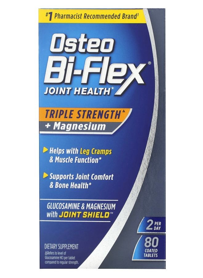 Osteo Bi-Flex Joint Health Triple Strength + Magnesium 80 Coated Tablets 