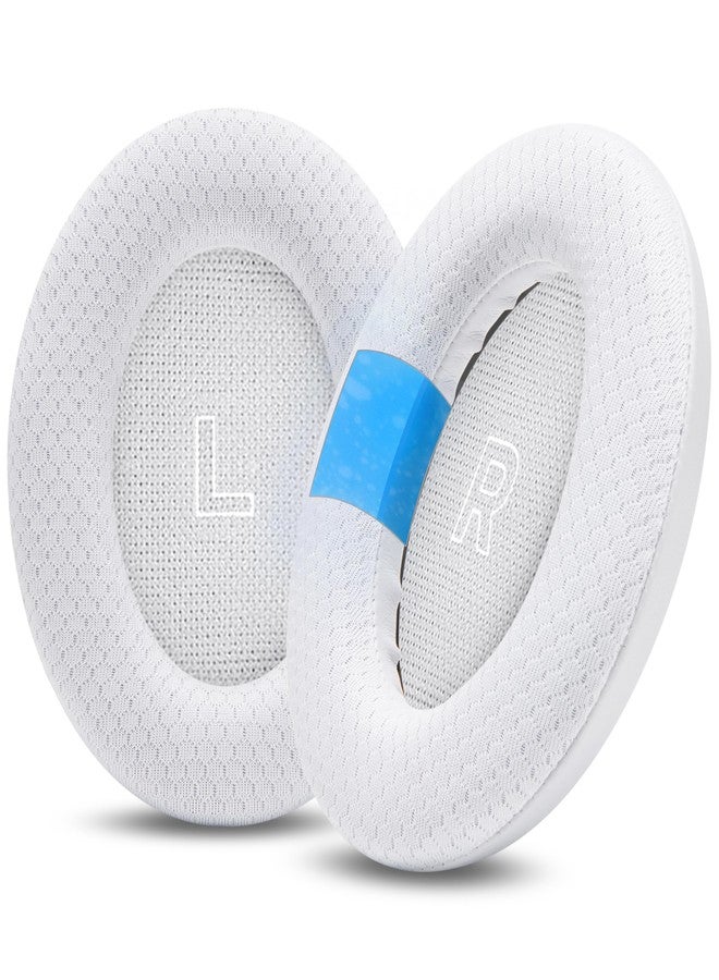 WC Freeze QC Ultra - Cooling Gel Ear Pads for Bose Quietcomfort Ultra Headphones Made by Wicked Cushions | Breathable Sports Fabric, Cooling Gel, Extra Thick & Cooler for Longer | White - Image 1
