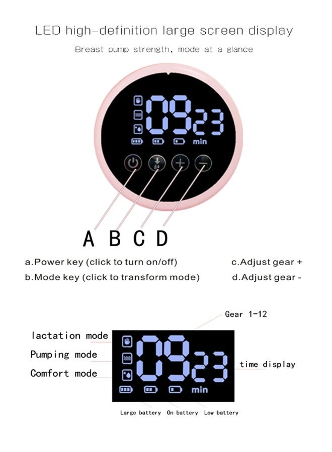 LO.BABY.VE Wearable Breast Pump Hands Free of Longer Battery Life & LED Display, Portable Electric Breast Pump - Image 3
