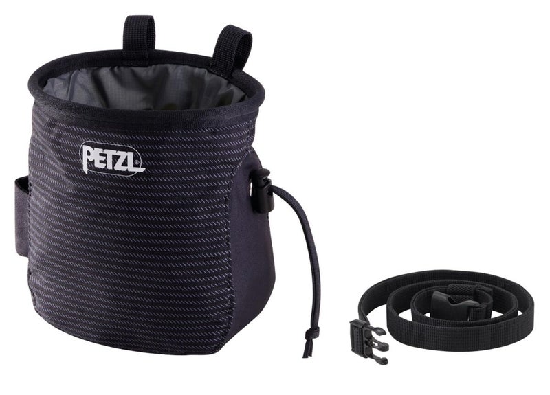 Petzl Saka Ergonomic Chalk Bag With Belt  Chalk Stripes - Image 1