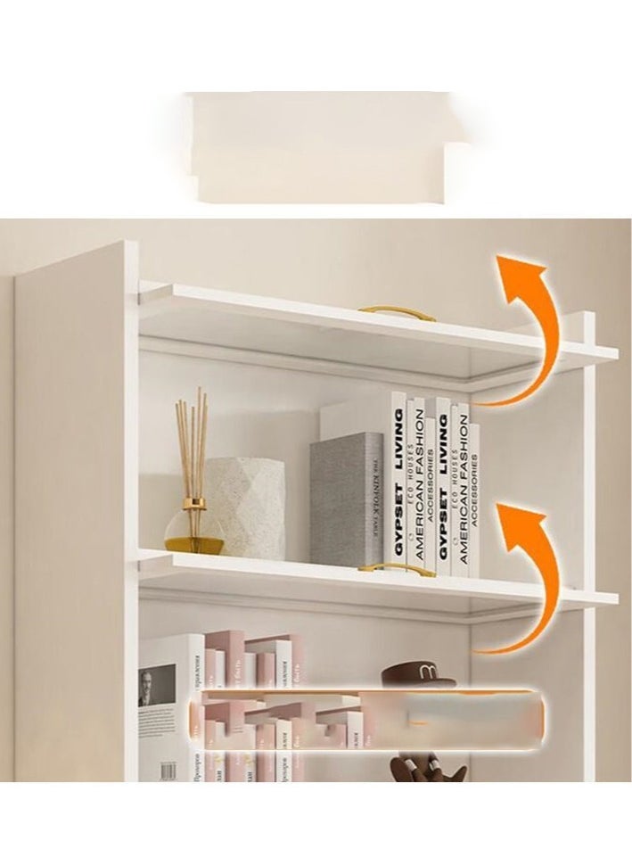 Generic - Folding Bookcase Computer Desk Integrated Small Apartment Household Bedroom Study Table Bookshelf Combination Solid Wood Computer Desk - Image 1